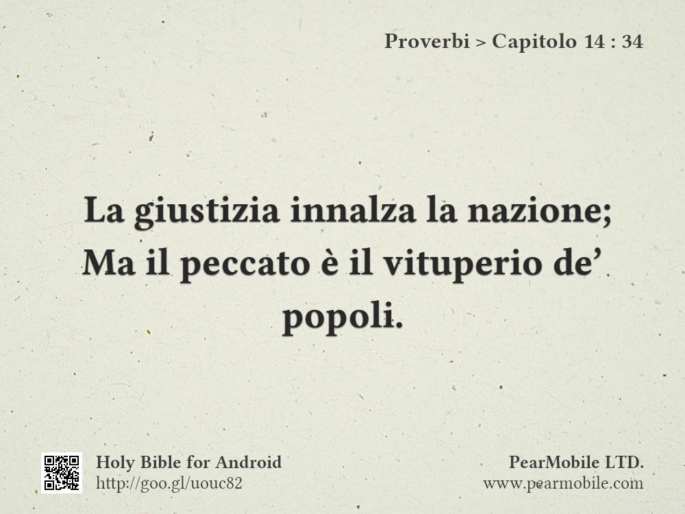 Proverbi, Capitolo 14:34